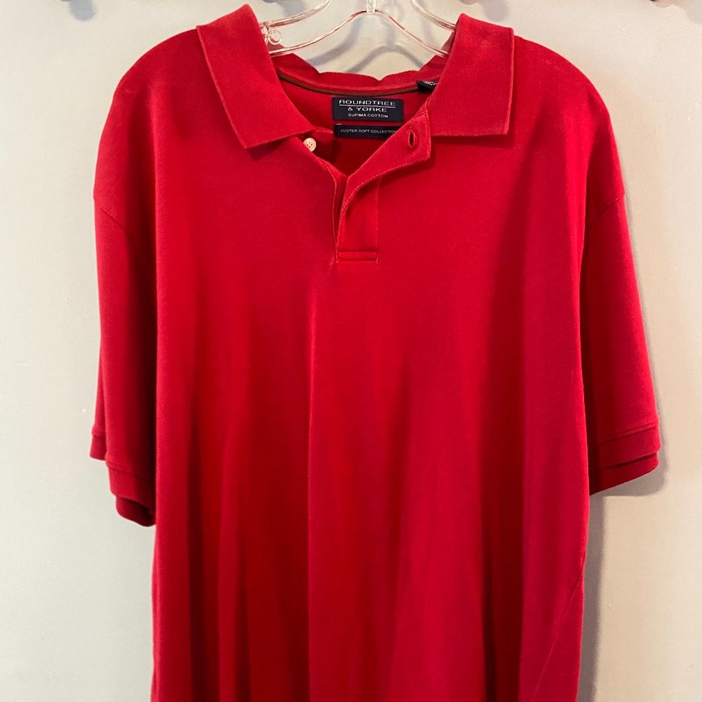 Roundtree & Yorke Red Cotton Polo Extra Large (XL)